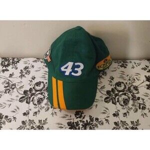Number 43 Nascar  Eckriçh Hat  Green Orange Strip